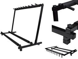 9 Guitar Folding Rack Storage Organizer Stand Holder Electric Acoustic Bass New