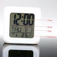 Anime Pokemon Go Pikachu LED Clock andPower supply AC Wall Charger Bedside Light Digital Desk or Table Alarm Clock... N4