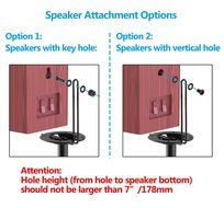 Mounting Dream MD5401 Height Adjustable Speaker Stands Mounts, Two in One Floor Stands, Heavy Duty Base and ExtendableTube... N5