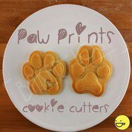 Set of 2 Large Dog Paw (Cute and Realistic) Cookie Cutters N2