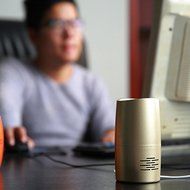 Car air purifier anion purifier car purifier in addition to formaldehyde virus (Wine red) N8