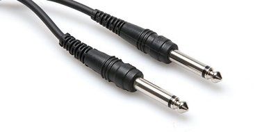 Hosa CPP-105 1/4 inch TS to 1/4 inch TS Unbalanced Interconnect Cable, 5 feet N2