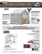 ShelterLogic 90397 5.5-Ounce Seasoning Shed with Clear PE Cover, 10 by 20 by 8-Feet N8