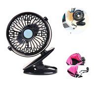 Battery Operated Clip on Fan Portable Handheld Powered by Rechargeable Battery or USB Personal Fan, Desk Fan,... N4