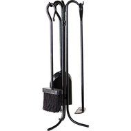 4Pc Wood Stove Toolset Black