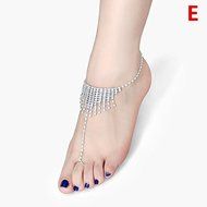 New Beach Fashion Multi Tassel Toe Ring Bracelet Chain Link Foot Jewelry Anklet N2