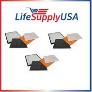 3 Pack Filter Kit Fits Rabbit Air Air Minus A2 SPA-780A &amp; SPA-780A, by LifeSupplyUSA