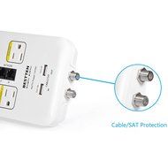 [UFO All-In-One Charging Center] 4-Outlet Surge Protector with Four (4) USB Charging Ports (4.2A) , 100V-240V... N3