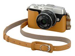 Olympus CS-40B Leather Body Jacket - Light Brown (for Olympus PEN E-P5)