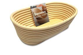 Bakecrafts - [10-inch] Handmade Oval Banneton Proofing Basket &amp; FREE Dough Scraper Bonus - Perfect For Baking... N2