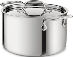 All-Clad 4303 Stainless Steel Tri-Ply Bonded Dishwasher Safe Casserole with Lid Cookware, 3-Quart, Silver