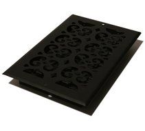 Black 6&quot; X 10&quot; Floor Register Grate- Decor Grates