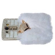 Spritech(TM) Bling Phone Case For LG G3 mini,3D Handmade Purple Crystal Silver Flower Pendant Accessary Design... N64