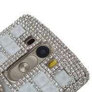 Spritech(TM) Bling Phone Case For LG G3 mini,3D Handmade Purple Crystal Silver Flower Pendant Accessary Design... N65