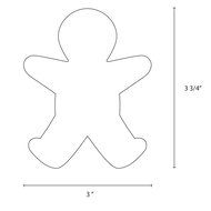 Happy Gingerbread Man Cookie Cutter - Ann Clark - 3.75 Inches - US Tin Plated Steel N2