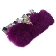 Spritech(TM) Bling Phone Case For LG G3 mini,3D Handmade Purple Crystal Silver Flower Pendant Accessary Design... N67