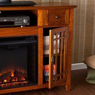 SEI AMZ3839E Salinas Electric Media Fireplace, Mission Oak N7