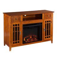 SEI AMZ3839E Salinas Electric Media Fireplace, Mission Oak N8