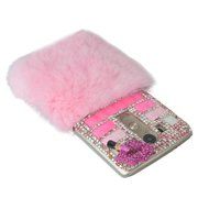 Spritech(TM) Bling Phone Case For LG G3 mini,3D Handmade Purple Crystal Silver Flower Pendant Accessary Design... N74