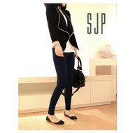 Evtech(tm) Women's Fashion Style Casual Suit Long-sleeved Short Jacket Slim Loose Cardigan Coat - Black with Apricot... N5