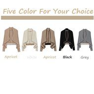 Evtech(tm) Women's Fashion Style Casual Suit Long-sleeved Short Jacket Slim Loose Cardigan Coat - Black with Apricot... N6