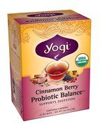 Yogi Teas Spice Probiotic Balance Tea Bags, Cranberry, 16 Count