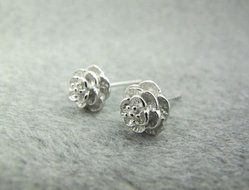 Fashion Women Silver Cherry Flower Ear Stud Earrings Jewelry New N3