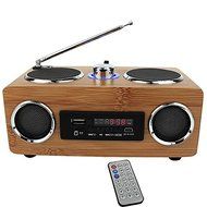 Baile Super Bass Stereo Multimedia Speaker, Eco-friendly Handmade Bamboo Material, with TF Card / USB / FM Radio... N2