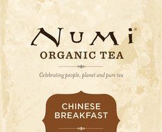 Numi Organic Tea Chinese Breakfast, Full Leaf Black Tea, 18 Count Tea Bags (Pack of 3) N4