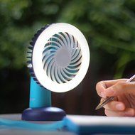 LIWUYOU Summer Mini Handheld Fan Battery Operated USB Rechargeable Outdoor Small Portable Fan Lamp LED Lights... N2
