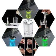 AGPtek Portable Mini Humidifier with Changing Color LED Crystal Glass for Ultrasonic Room, Bedrooms, Home and... N4