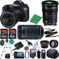 Canon EOS 6D with 24-105mm IS STM + 55-250mm IS STM + 2pcs 16GB Memory + Case + Memory Reader + Tripod + ZeeTech...