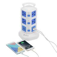 Surge Protectors USB, Bukm Smart Power Strip Tower, 4-Port USB Travel Charger Charging Station 10-Outlet Surge... N6