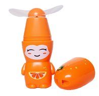 ANKKO Portable Lovely Fruit Style Mini Fan Battery-Operated Cooling Fan (Strawberry) N7