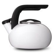 KitchenAid Teakettle 1-1/2-Quart Porcelain Enamel on Steel Curling Kettle , Black N2