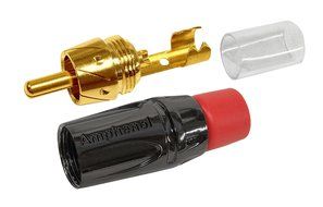 1 Foot RCA Cable Pair - Made with Mogami 2964 High-Definition Audio Interconnect Cable and Amphenol ACPL Black... N2