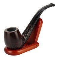 Scotte(TM) Handcraft ebony tobacco pipe Carve patterns filter smoking pipe with several accessories N5