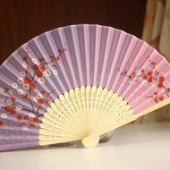 Kimono fan Women's Folding Japanese-style Beautiful lovely Cherry blossoms Juanbu Fan Female fan Black Mount Fuji N7