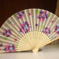 Kimono fan Women's Folding Japanese-style Beautiful lovely Cherry blossoms Juanbu Fan Female fan Black Mount Fuji N8