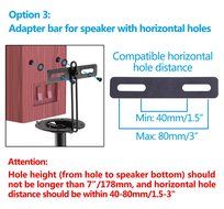 Mounting Dream MD5401 Height Adjustable Speaker Stands Mounts, Two in One Floor Stands, Heavy Duty Base and ExtendableTube... N6
