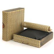 BambooMN Brand Granulated Bamboo Charcoal Odor Absorber in Decorative 6" X 6" X 1 3/4" Box, Green 4pc