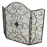 Aspire Monty Metal Fire Screen, Black