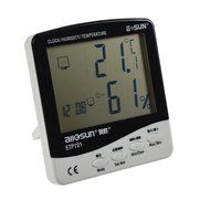 all-sun Digital Alarm Clock Thermo-hygrometer LCD Temperature Moisture Meter with Data Storage Function N4
