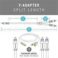 Mediabridge ULTRA Series RCA Y-Adapter (15 Feet) - 1-Male to 2-Male for Digital Audio or Subwoofer - Dual Shielded... N2