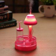 Leewa Home LED Humidifier Air Diffuser Purifier Atomizer - 250ml Water Capacity (Pink)
