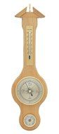 Banjo Weather Station Barometer Thermometer Hygrometer Solid Oak 18 in