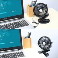 Battery Operated Clip on Fan Portable Handheld Powered by Rechargeable Battery or USB Personal Fan, Desk Fan,... N5