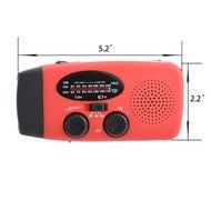 Newcomdigi Emergency Solar Hand Radio, LED Solar Hand Crank Self Powered AM/FM/NOAA Weather Radio, Smart Phone...