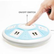 [UFO All-In-One Charging Center] 4-Outlet Surge Protector with Four (4) USB Charging Ports (4.2A) , 100V-240V... N4