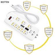 [UFO All-In-One Charging Center] 4-Outlet Surge Protector with Four (4) USB Charging Ports (4.2A) , 100V-240V... N5
